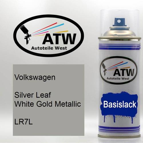 Volkswagen, Silver Leaf White Gold Metallic, LR7L: 400ml Sprühdose, von ATW Autoteile West.